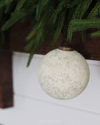 White Frosted Glass Ornament