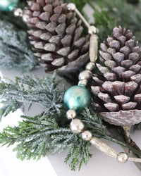 Sage Green Mercury Glass Bead Garland 72"