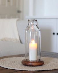 Glass Jar on Wood Base