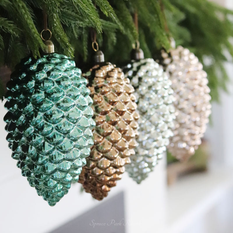 Coloured Glass Pinecone