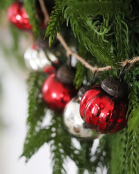 Glass Red and Silver Garland