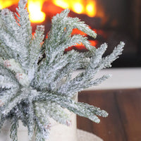 Glittered Coned Snowy Norfolk Pine Collection Real Touch