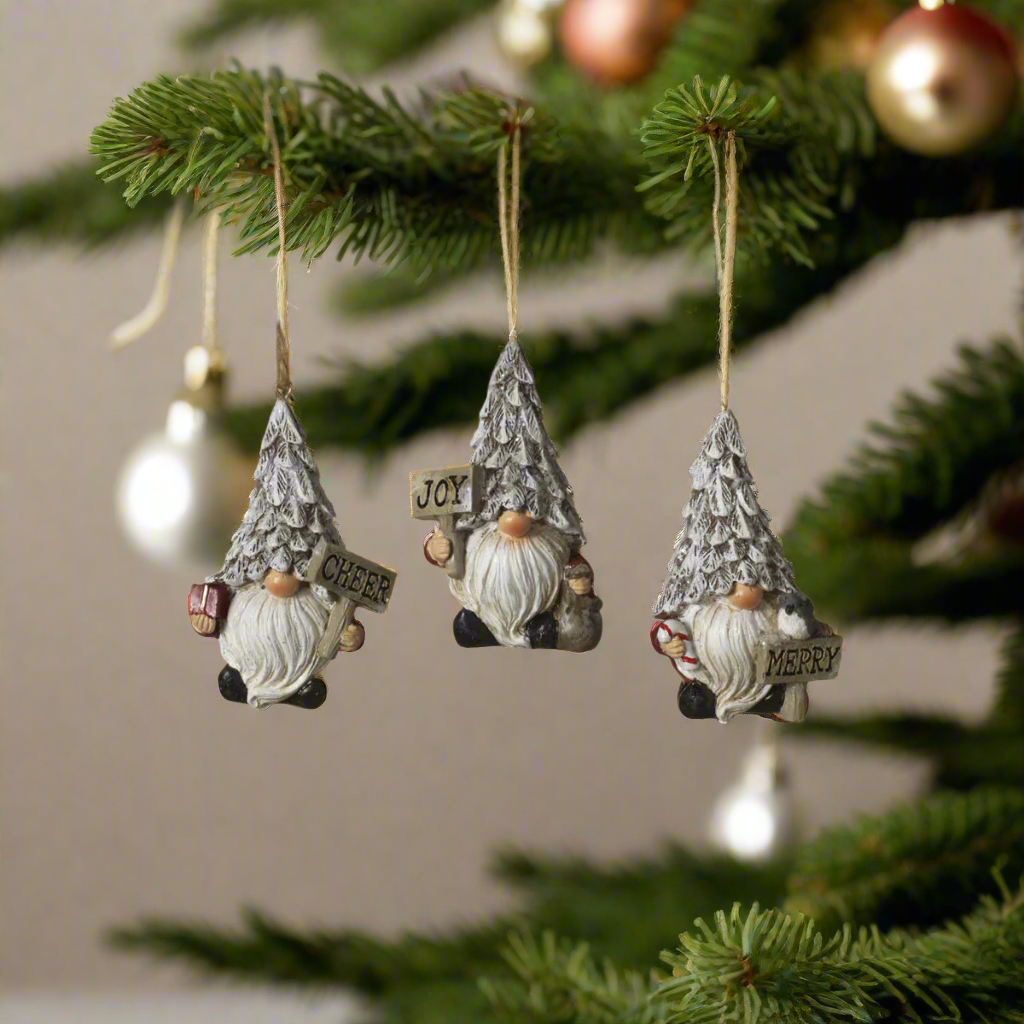 Snowy Tree Hat Gnome Ornament