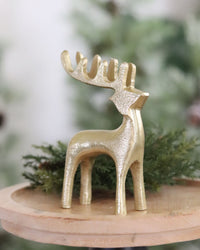 Gold Reindeer Silhouette Figurine