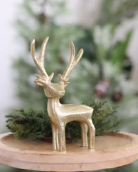 Gold Reindeer Figurine