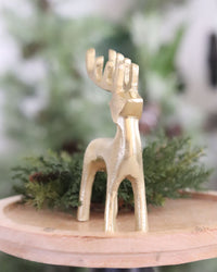 Gold Reindeer Silhouette Figurine