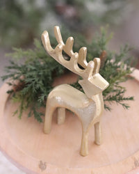 Gold Reindeer Silhouette Figurine