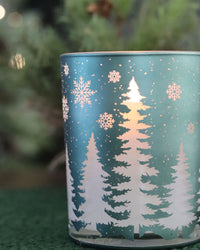 Green Forest Candle Holder