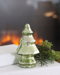 Mini Green Mercury Glass Christmas Tree