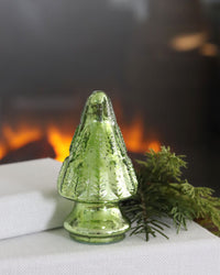 Mini Green Mercury Glass Christmas Tree