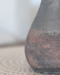 Ceramic Vase With Grey Glazed Top