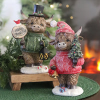 Holiday Highland Cow in Knit Sweater