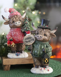 Holiday Highland Cow in Knit Sweater