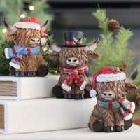 Holiday Highland Cow in Scarf