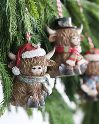 Holiday Highland Cow Ornament