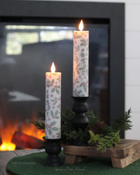 Holly LED Glitter Candle