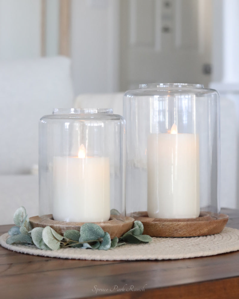 Mango Wood Base Hurricane