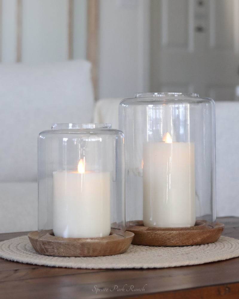 Mango Wood Base Hurricane