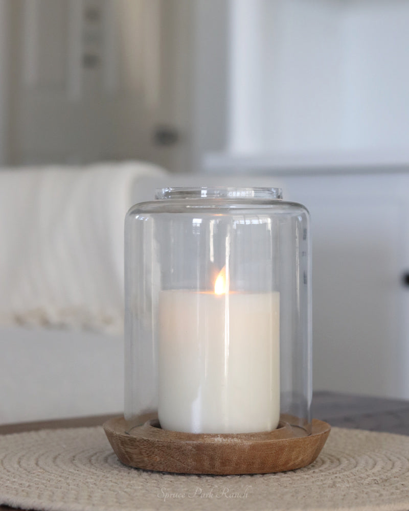 Mango Wood Base Hurricane