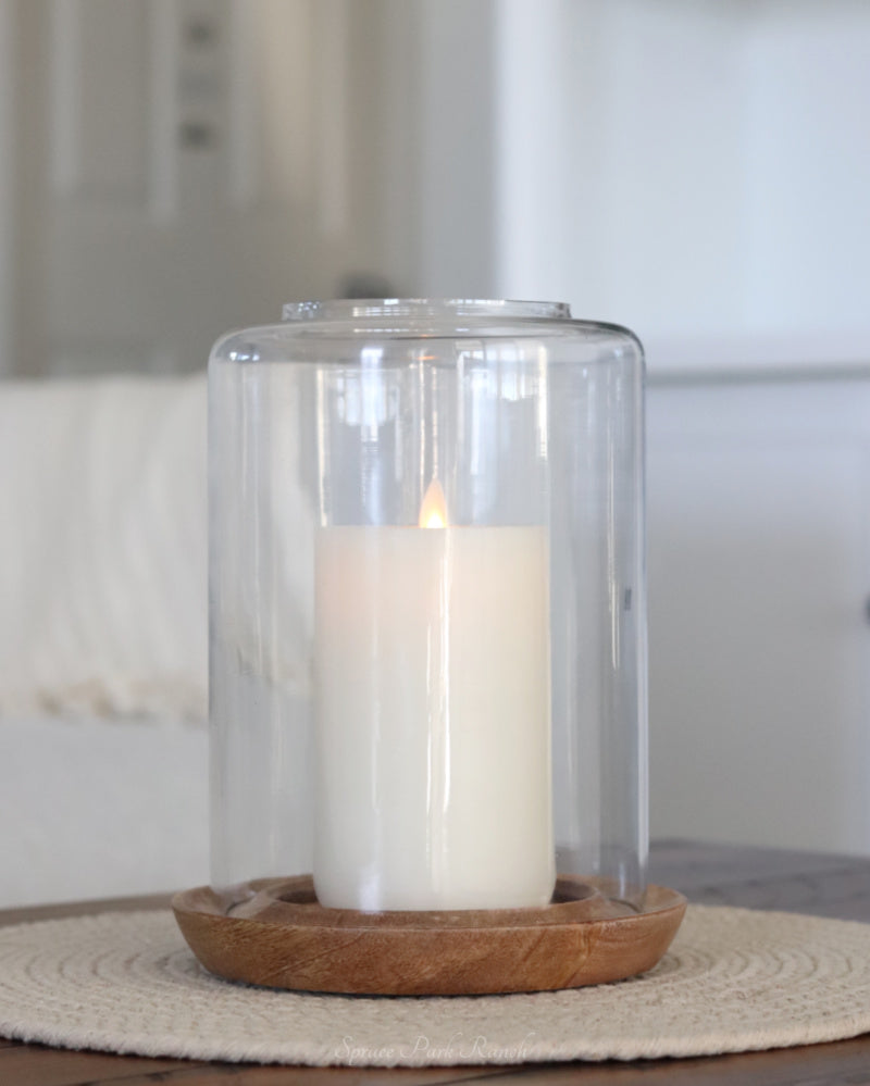 Mango Wood Base Hurricane