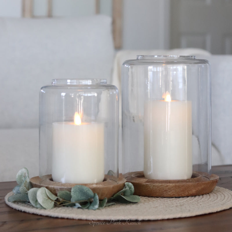 Mango Wood Base Hurricane