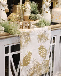 Gold Pinecone Textile Collection