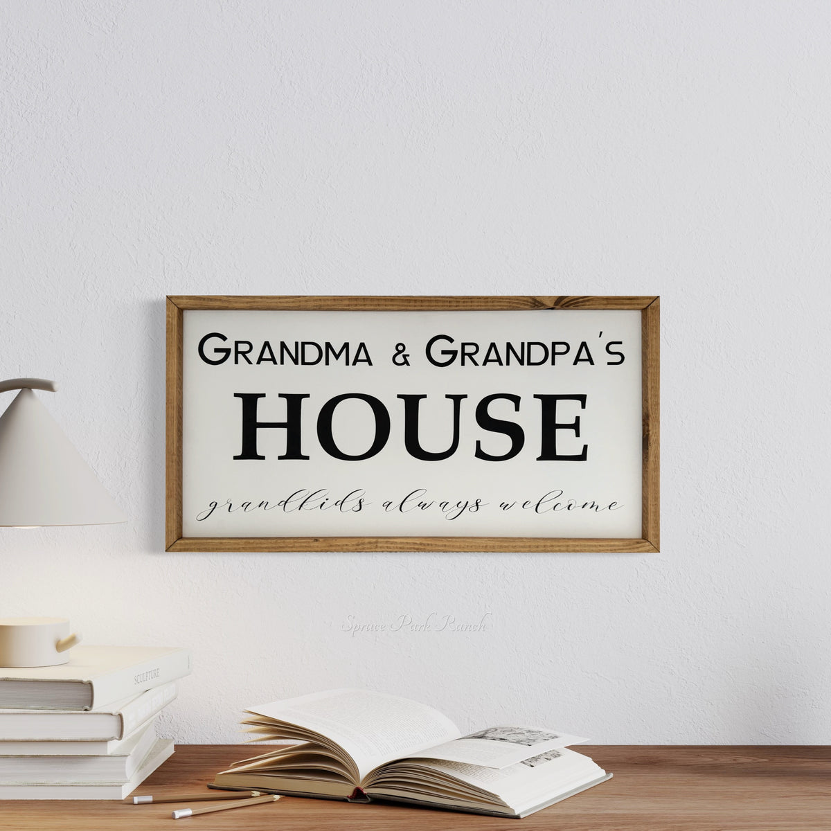 Grandma And Grandpa's House Wood Sign