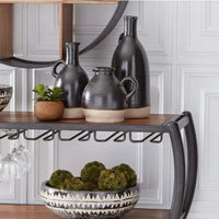 Two Tone Black Ceramic Jug Large