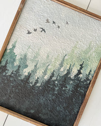 Watercolour Forest Wall Decor