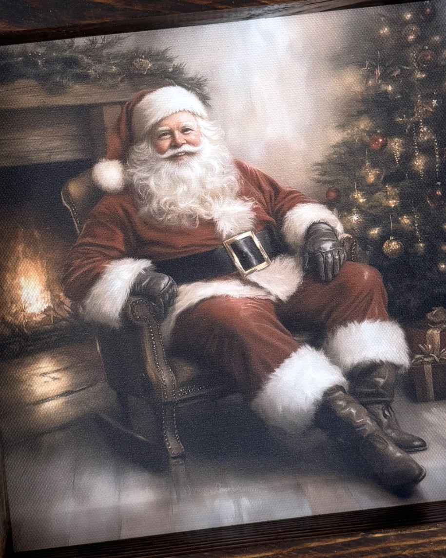 Santa's Evening Glow Canvas Print