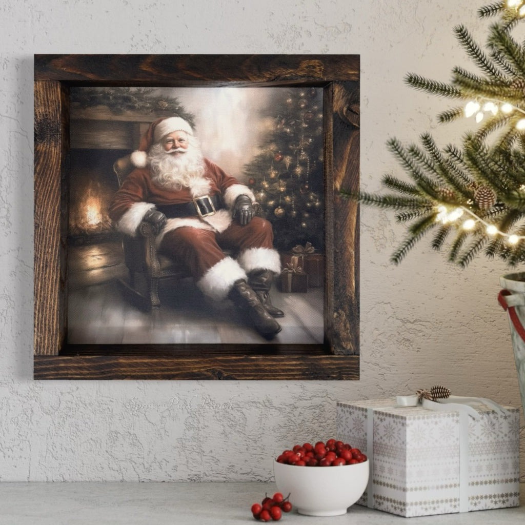Santa's Evening Glow Canvas Print