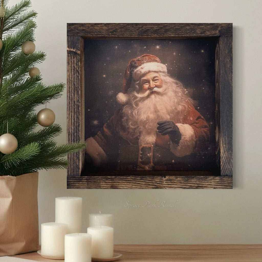 Vintage Santa Canvas Print