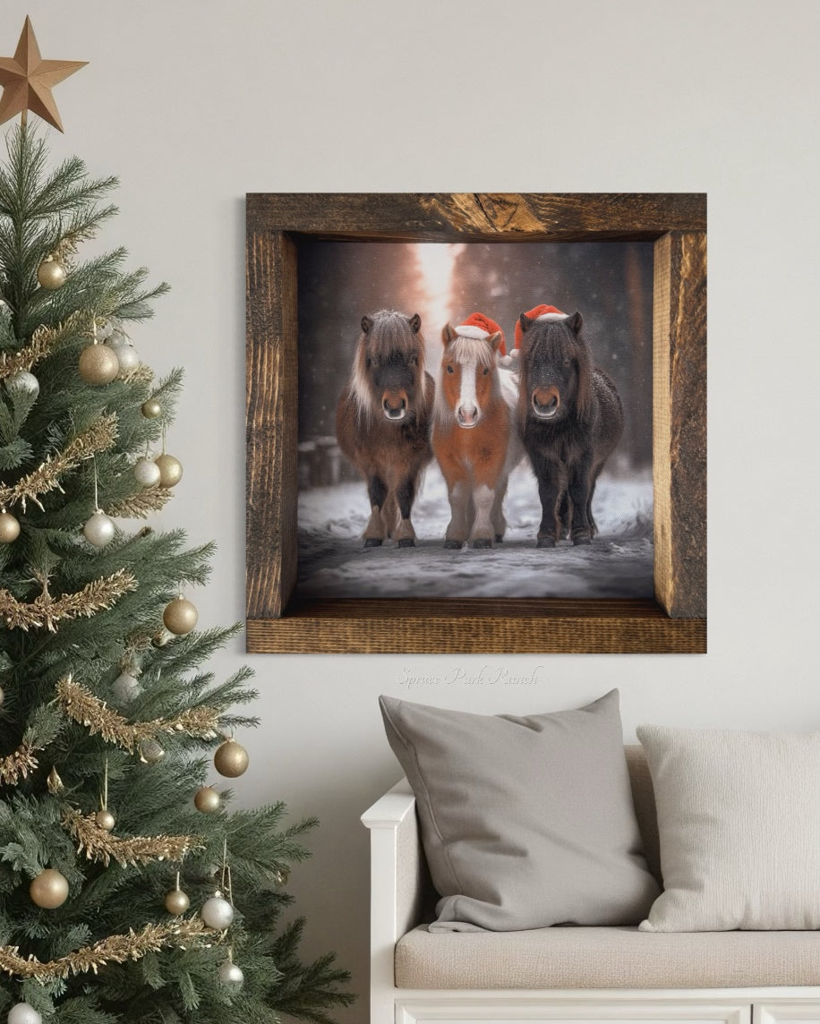 Festive Trio Canvas Print Square