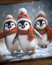 Snowy Waddle Canvas Print