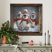 Snowy Waddle Canvas Print