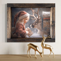 Reindeer Delivery Canvas Print