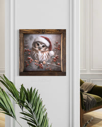 Holly Owl Canvas Print