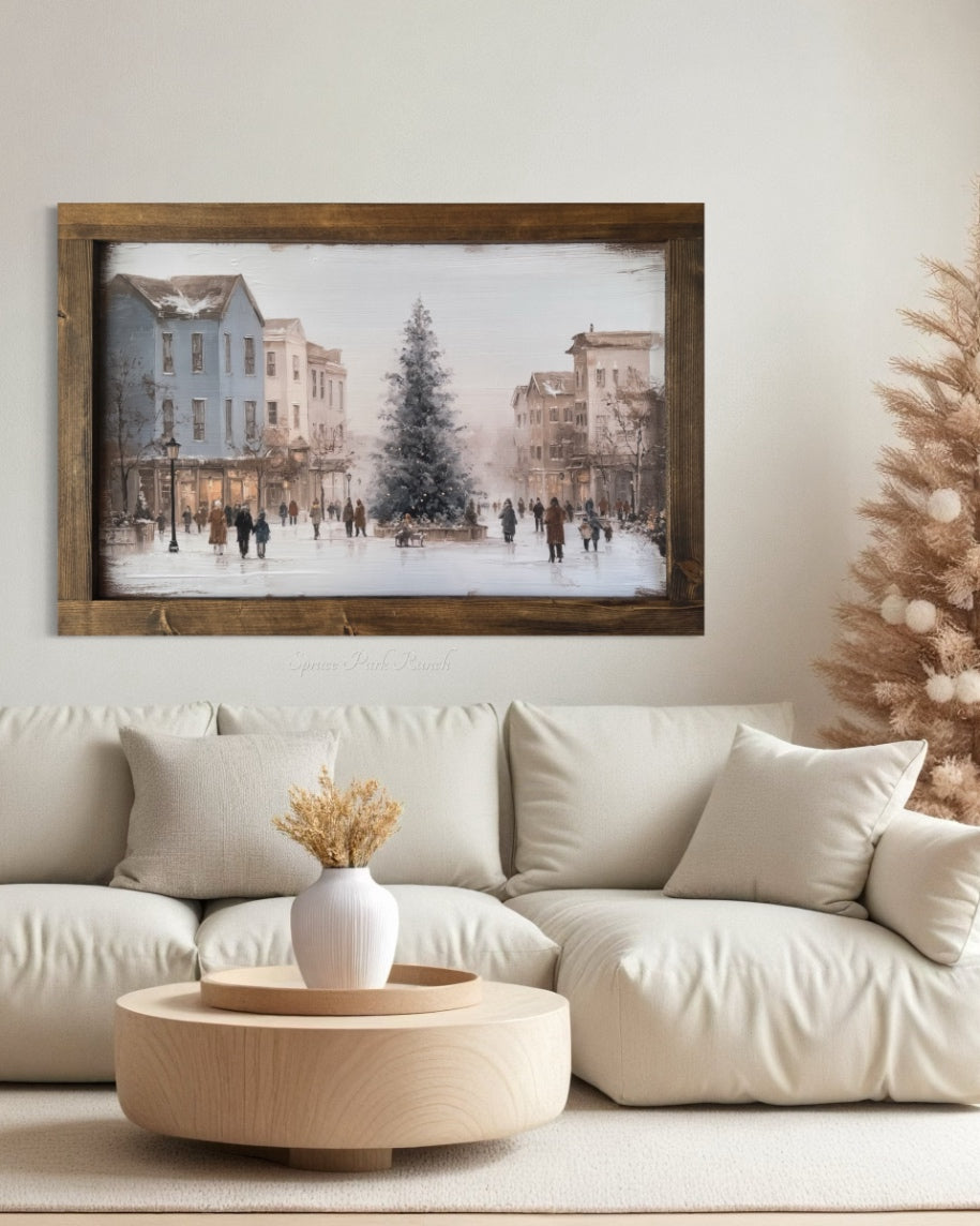 Merrytown Morning Canvas Print