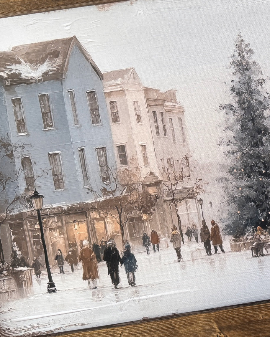 Merrytown Morning Canvas Print