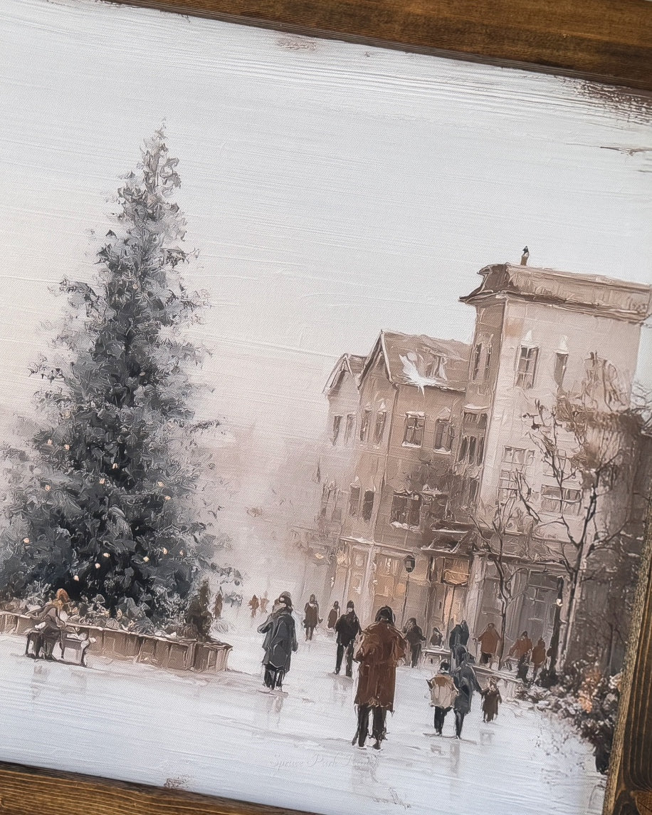 Merrytown Morning Canvas Print