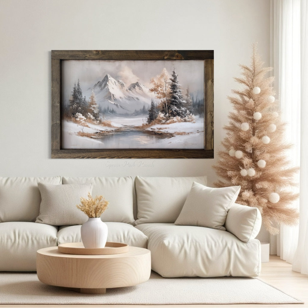 Winter's Fold Canvas Print