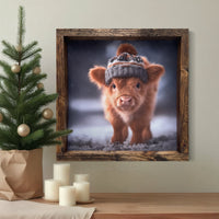 Cozy Little Calf Canvas Print