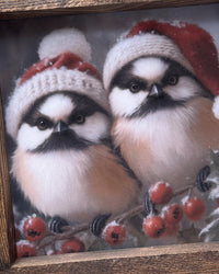 Perched for Christmas Canvas Print