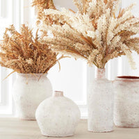 Distressed White Ceramic Vase