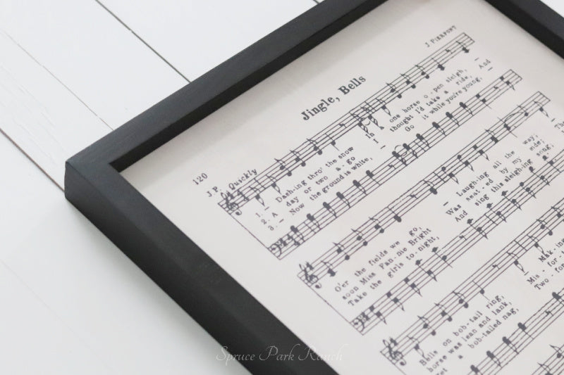 Reversible Jingle Bells and Flowers Wood Sign