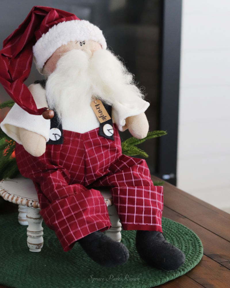 Kringle Sitting Whimsy Santa Clause