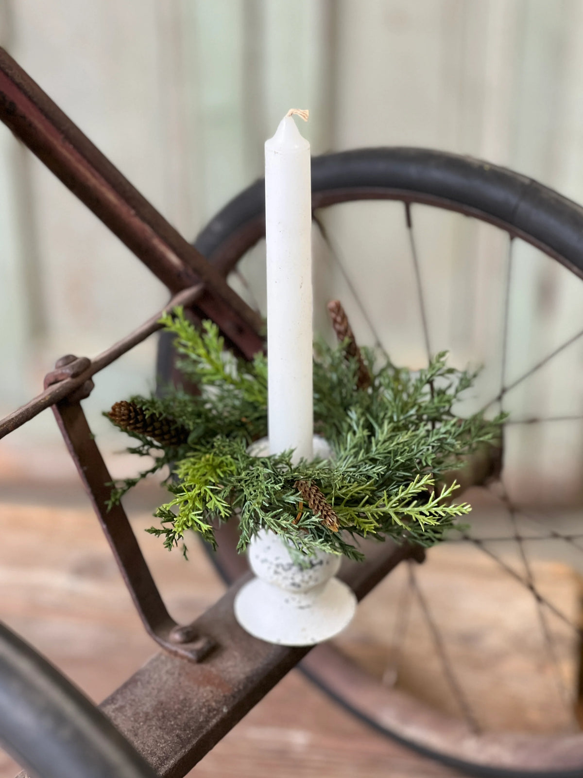 Prickly Pine Candle Ring 6"
