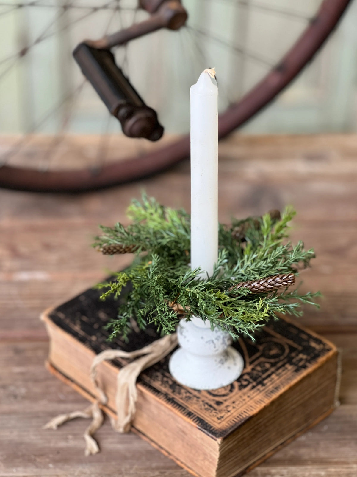 Prickly Pine Candle Ring 6"