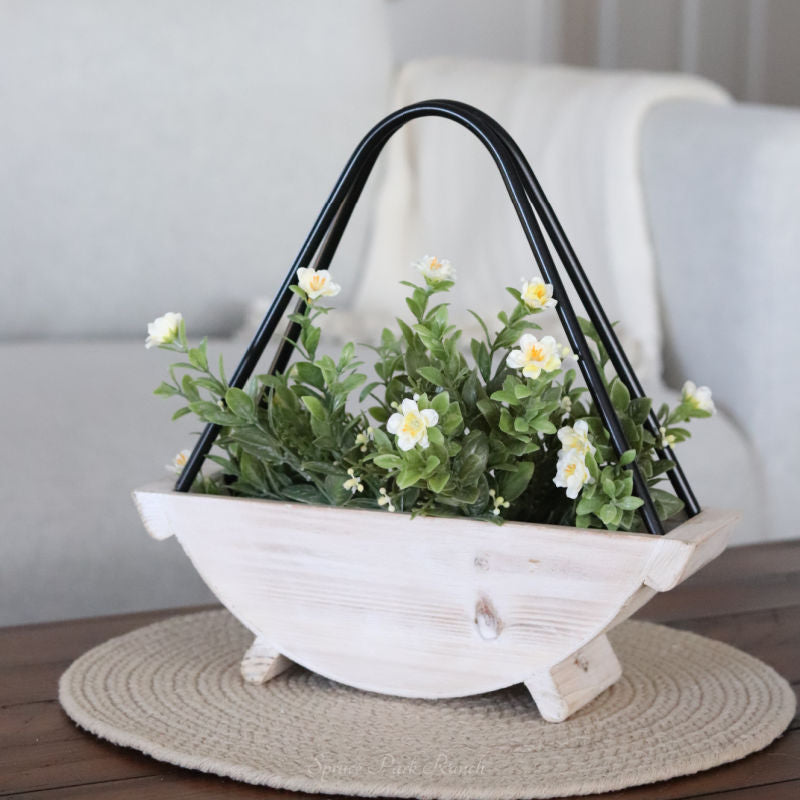 Metal and Wood A-Frame Lantern