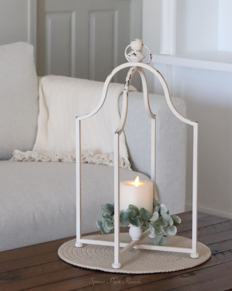 Distressed Metal Folding Lantern